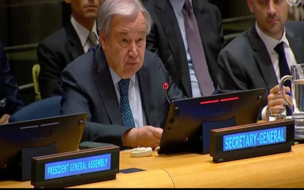 دو ریاستی حل ہی واحد راستہ ہے، قبضہ ختم کرنے کا وقت آ گیا، یو این سیکرٹری جنرل