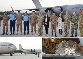 سیلاب متاثرین کیلیے امریکا کی جانب سے امدادی سامان پاکستان پہنچ گیا